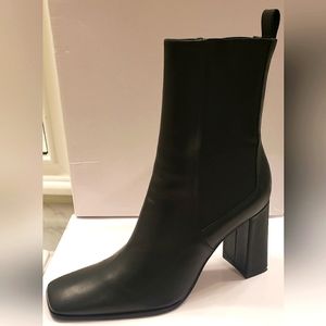 Zara (Italy) Black Leather Booties